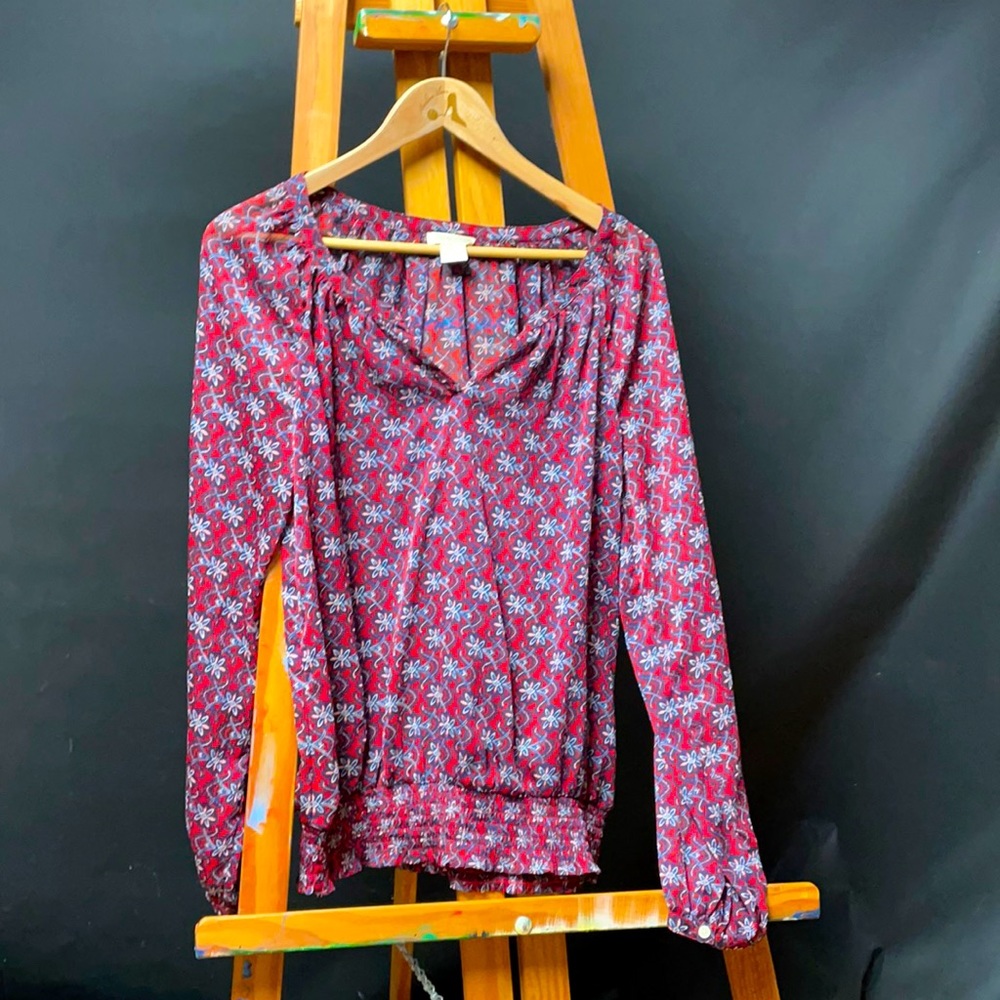 Lucky Brand boho sheer shirt